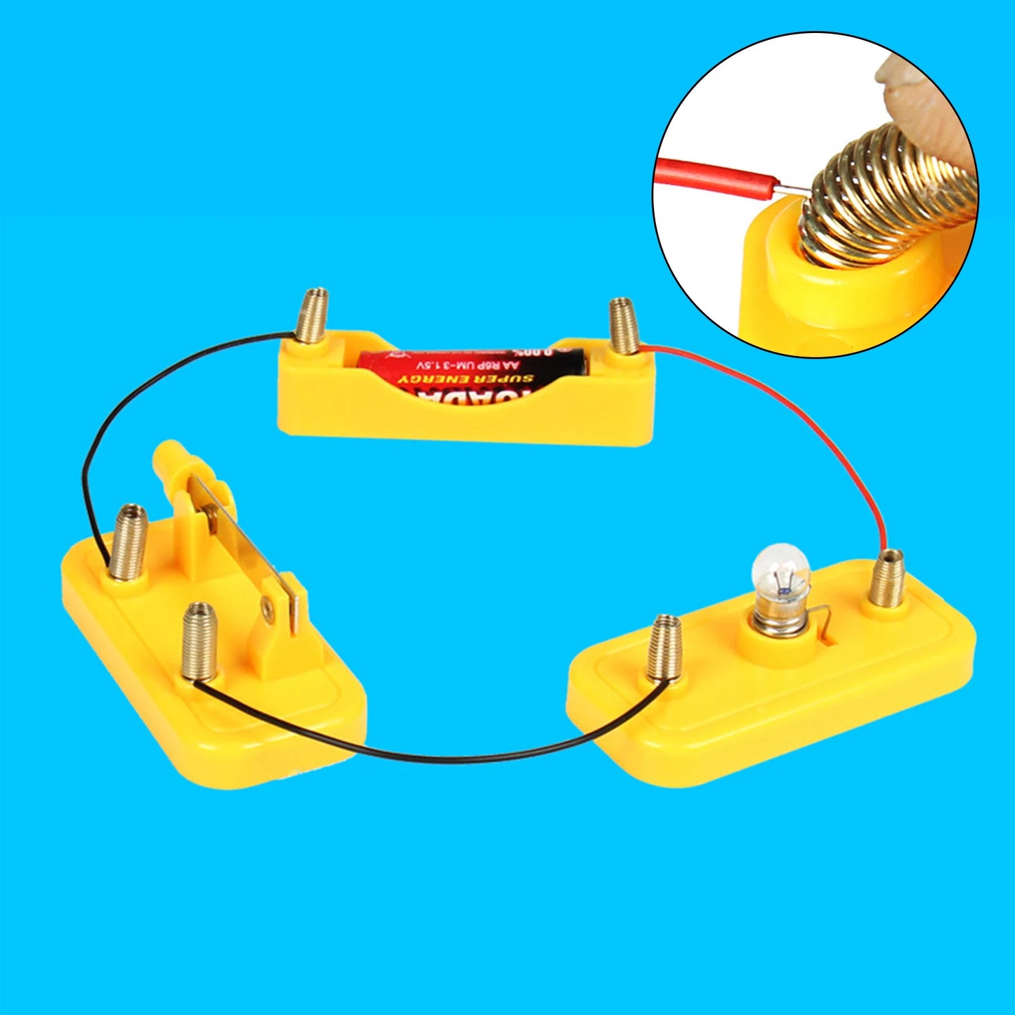 Kids Basic Circuit Electricity Learning Kit Physics Educational Toys For Children STEM Experiment Teaching Hands-on Ability Toy