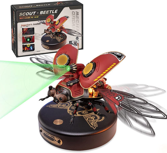 Robotime Rokr Scout Beetle Metal 3D Puzzles Games Punk Style Gift For Birthday Easy Assembly Mechanical Design DIY Toys