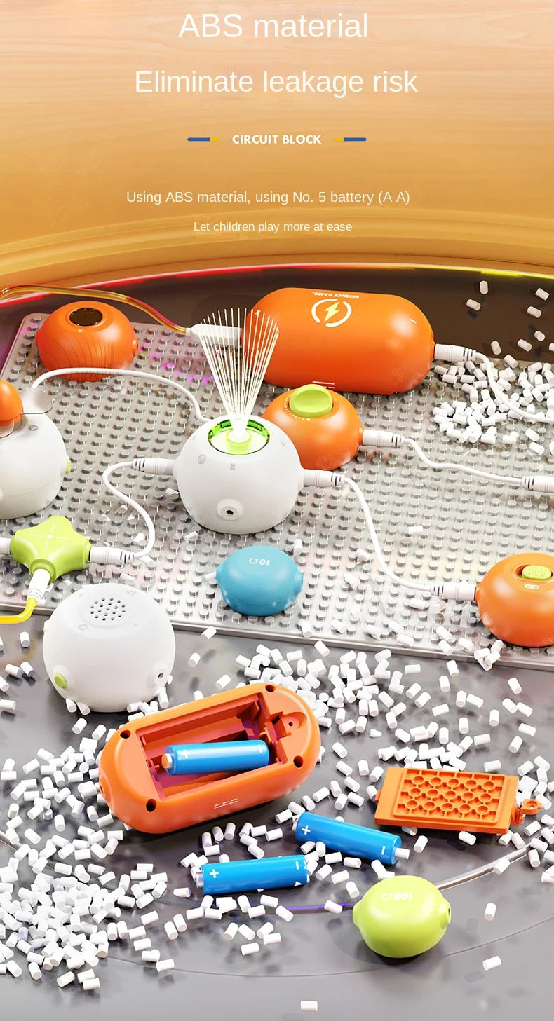 Kids Circuit Blocks Science Toy Electronic Circuit Educational Toys For Childen Physical Education Learning Montessori Toy