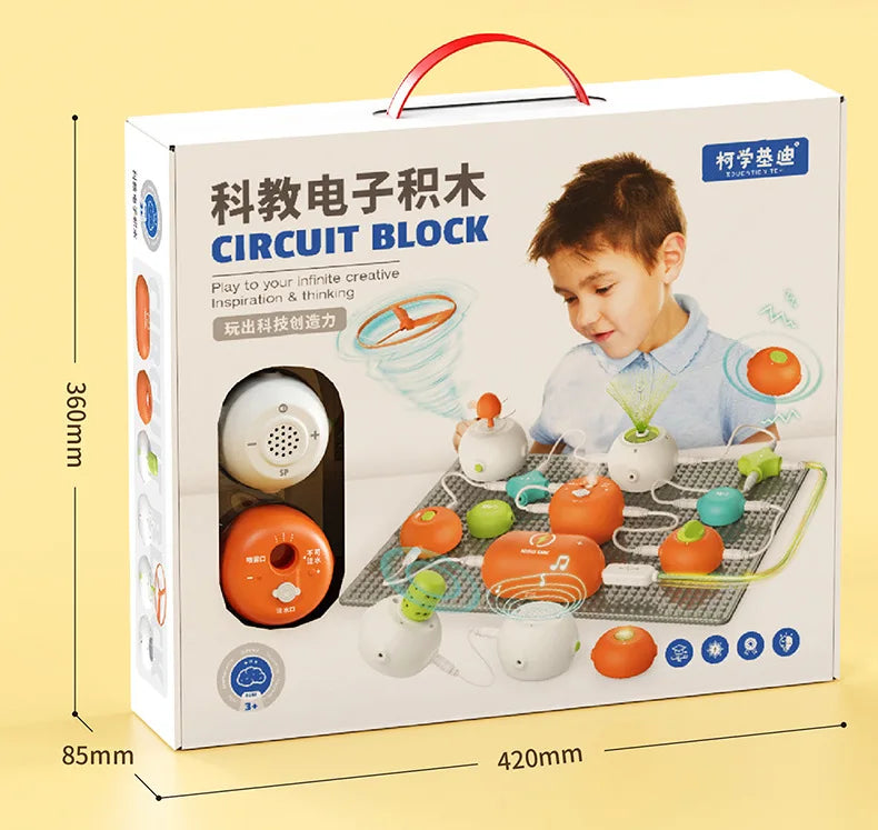 Kids Circuit Blocks Science Toy Electronic Circuit Educational Toys For Childen Physical Education Learning Montessori Toy