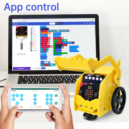Keyestudio Micro:Bit V2 Robot Car Kit for MicroBit  Smart Robot Car STEM Programmable Electronic Study Kit Kids Educational Toys