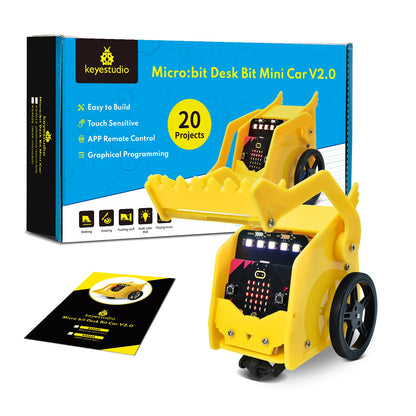 Keyestudio Micro:Bit V2 Robot Car Kit for MicroBit  Smart Robot Car STEM Programmable Electronic Study Kit Kids Educational Toys