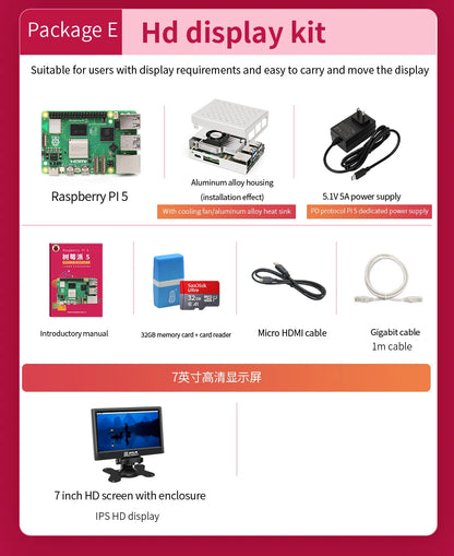 Raspberry Pi 5 Generation Development Board LINUX Suite Computer AI programming motherboard Raspberry Pi 5B 4G/8GB