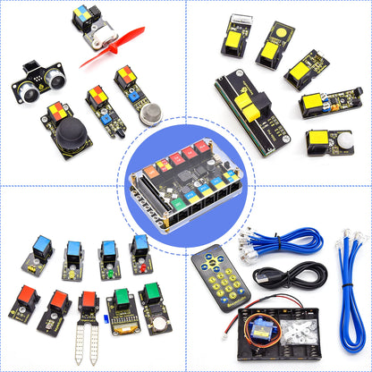 Keyestudio Micro:bit EASY Plug Ultimate Starter Kit for BBC Microbit STEM EDU Programming Learning Sensor Starter Kit