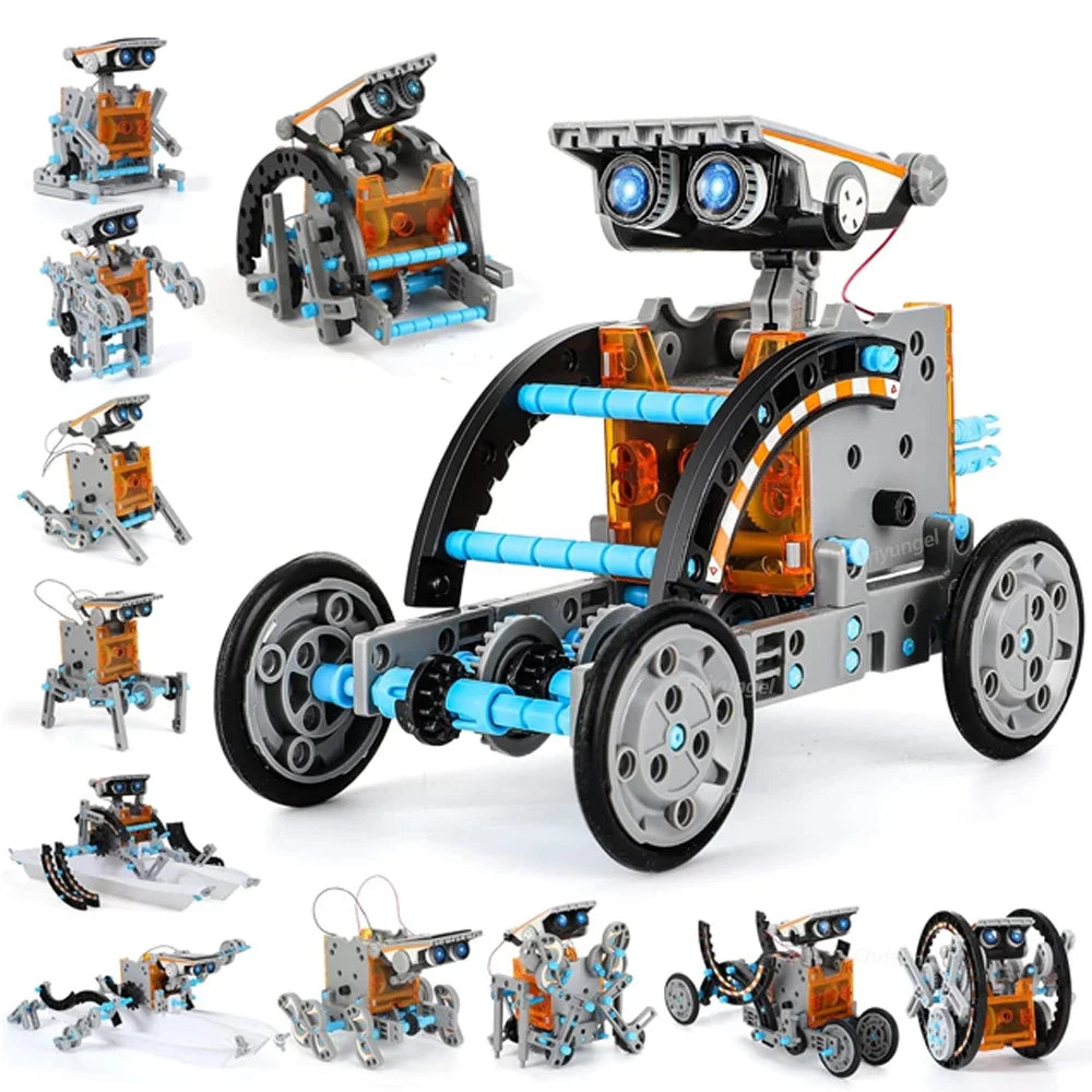 Newest 13 in 1 Solar Robot Kit  STEM Educational Toy DIY Science Experiment Technological Gadgets Electric Solar Robots for Kids