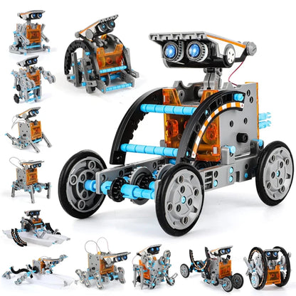 Newest 13 in 1 Solar Robot Kit  STEM Educational Toy DIY Science Experiment Technological Gadgets Electric Solar Robots for Kids