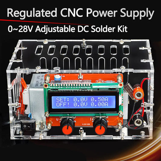 DIY 0~28V Adjustable DC Voltage Regulator Short Circuit Current Limit Protection Lab Electronic Power Supply Kit