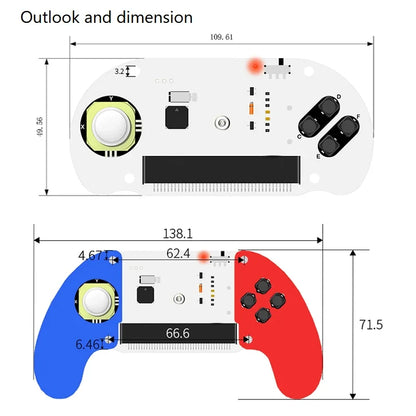 ELECFREAKS Micro:bit Electronic Joystick:bit V2 with Acrylic Case for BBC Microbit Board Remote Control Game Extending