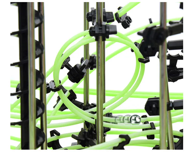 Marble Run Maze Race Track Games Luminous Spacerail Roller Coaster Level 2 3 4 Electric Elevator Model Education Science Toy