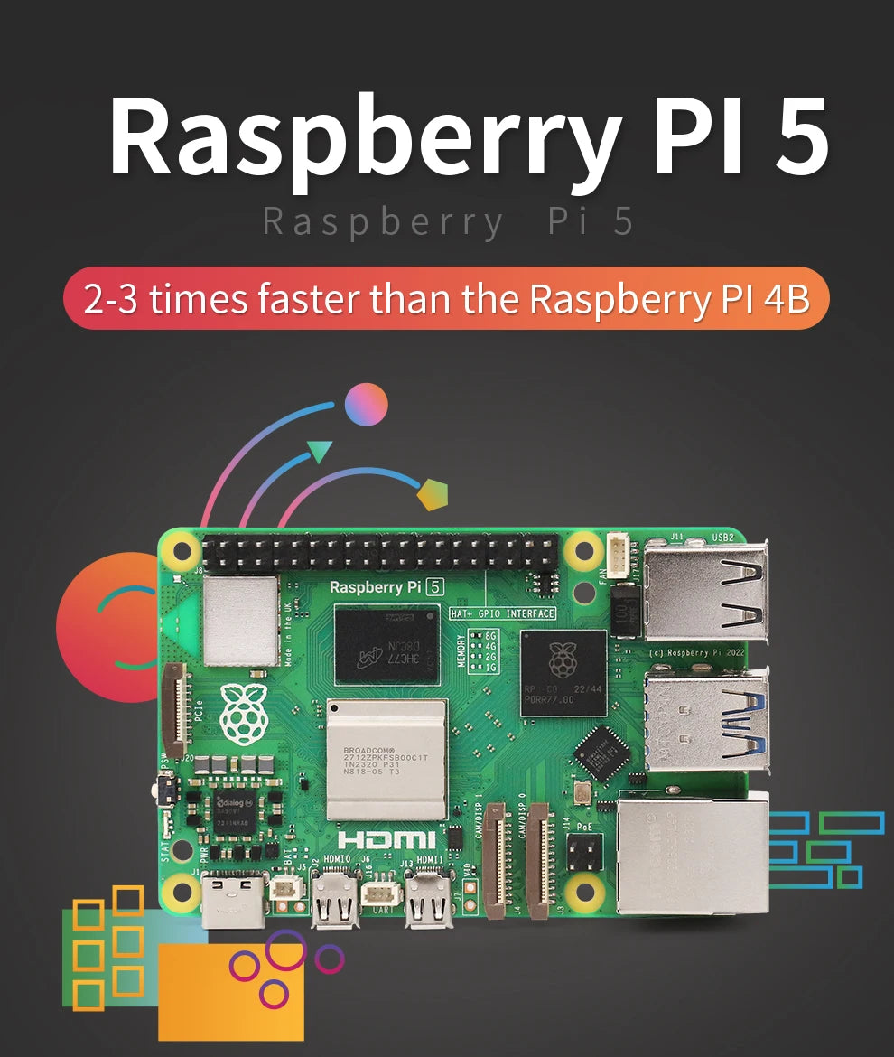 Raspberry Pi 5 Generation Development Board LINUX Suite Computer AI programming motherboard Raspberry Pi 5B 4G/8GB