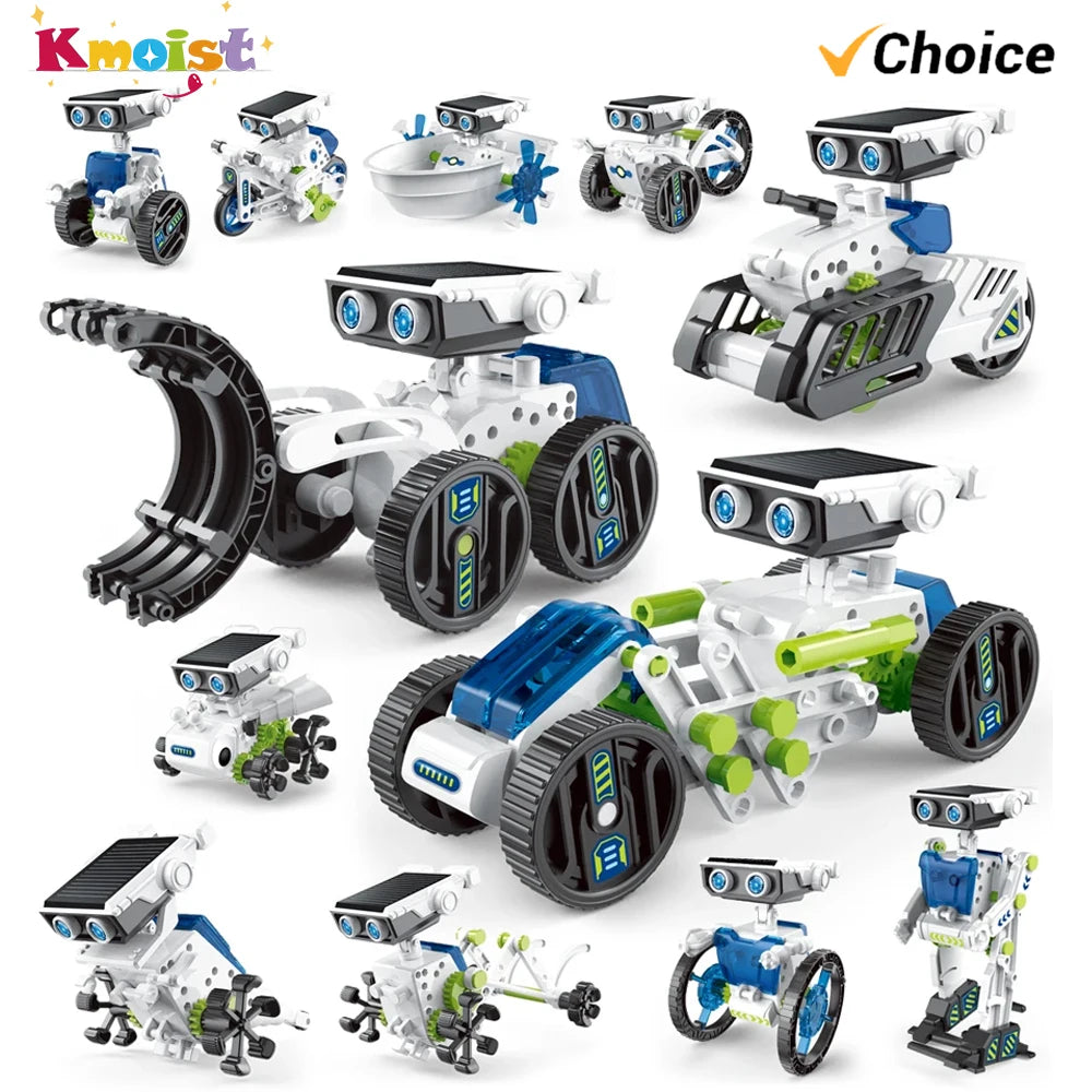 12 in 1 Science Experiment Solar Robot Toy DIY Building Powered Learning Tool Education Robots Technological Gadgets Kit for Kid
