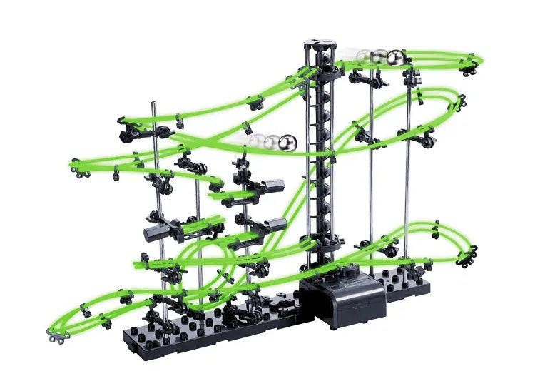 Marble Run Maze Race Track Games Luminous Spacerail Roller Coaster Level 2 3 4 Electric Elevator Model Education Science Toy