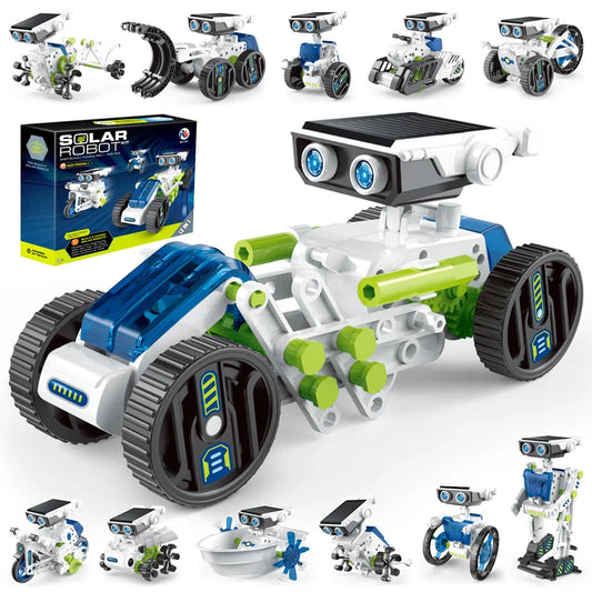 12 in 1 Science Experiment Solar Robot Toy DIY Building Powered Learning Tool Education Robots Technological Gadgets Kit for Kid