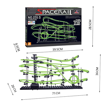 Marble Run Maze Race Track Games Luminous Spacerail Roller Coaster Level 2 3 4 Electric Elevator Model Education Science Toy