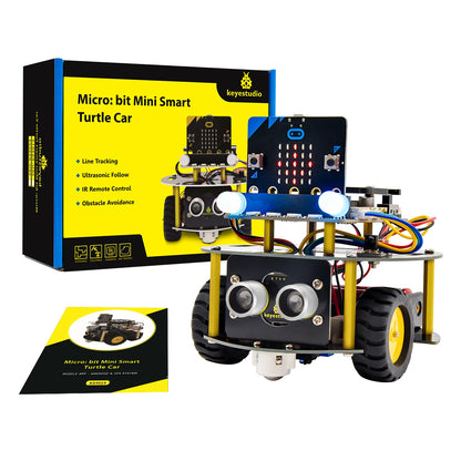 Keyestudio Micro:Bit V2 Robot Car Kit for MicroBit  Smart Robot Car STEM Programmable Electronic Study Kit Kids Educational Toys