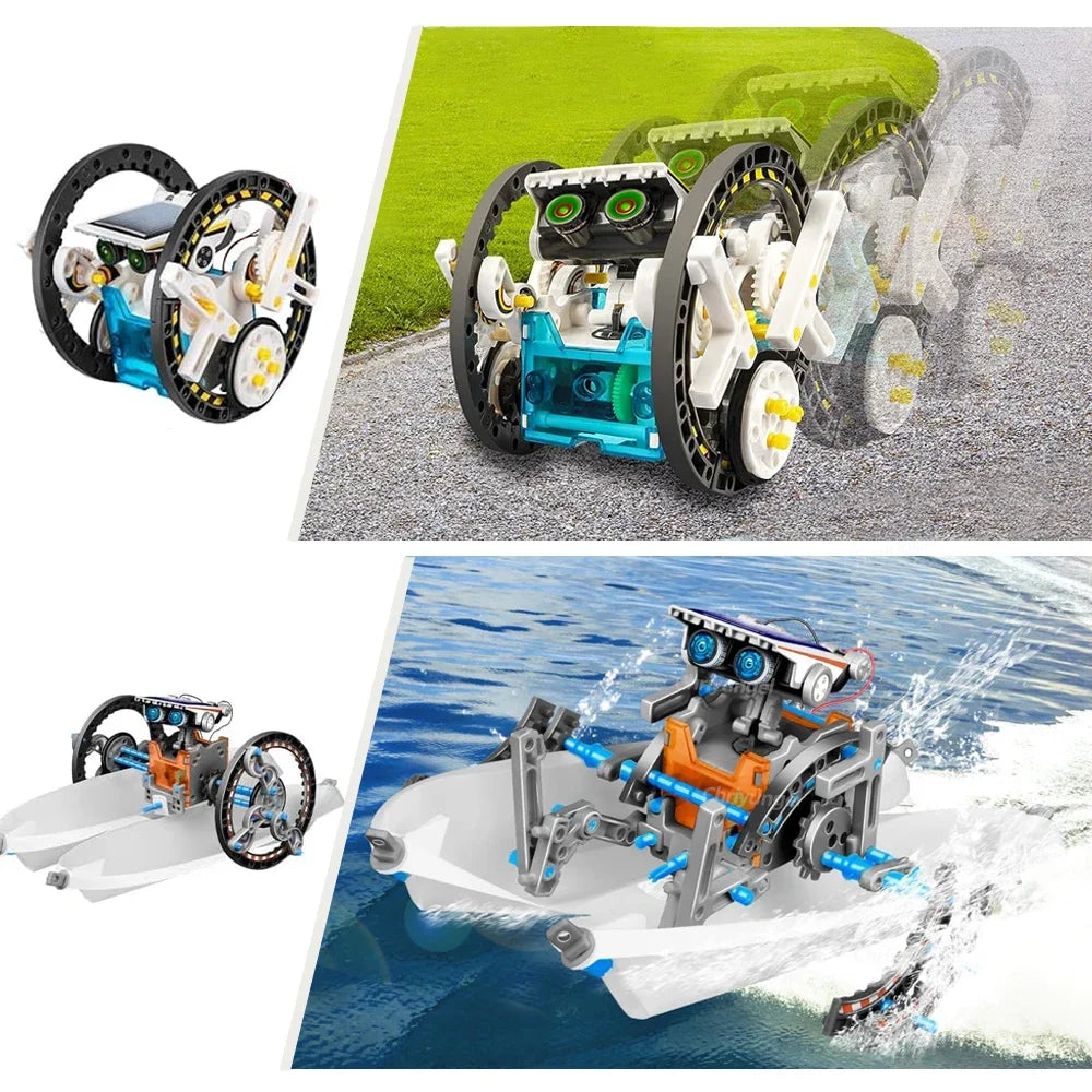 Newest 13 in 1 Solar Robot Kit  STEM Educational Toy DIY Science Experiment Technological Gadgets Electric Solar Robots for Kids