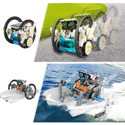 Newest 13 in 1 Solar Robot Kit  STEM Educational Toy DIY Science Experiment Technological Gadgets Electric Solar Robots for Kids